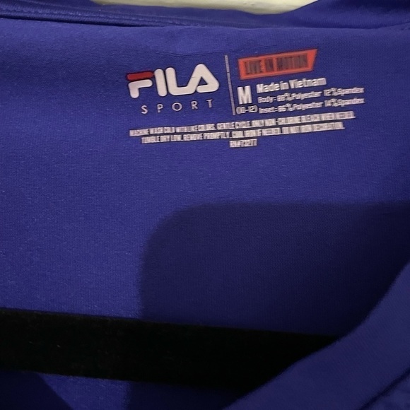 FILA Blue Long sleeve workout top size Small - Picture 6 of 8